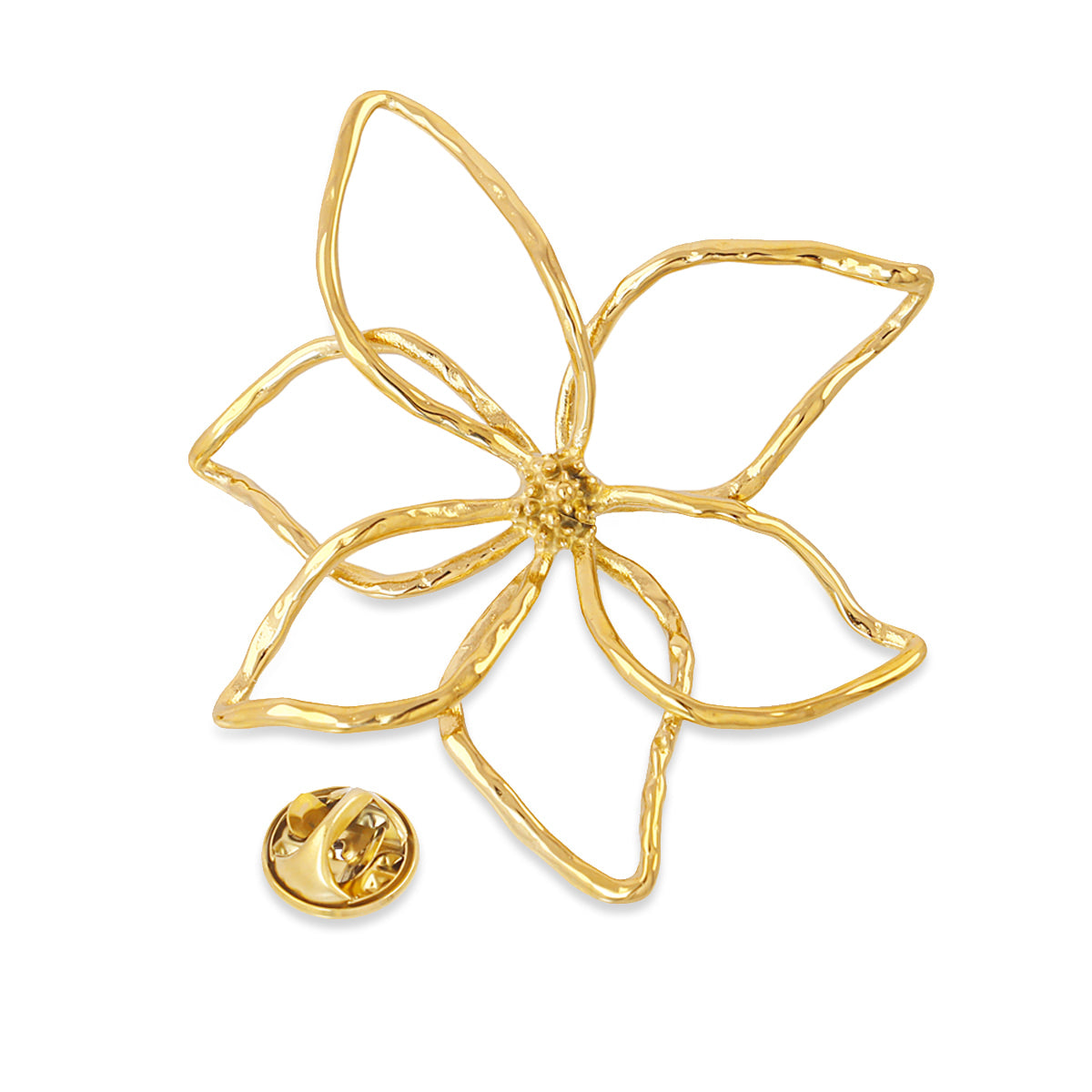 Broche Essentials flor silueta Dorado Anartxy