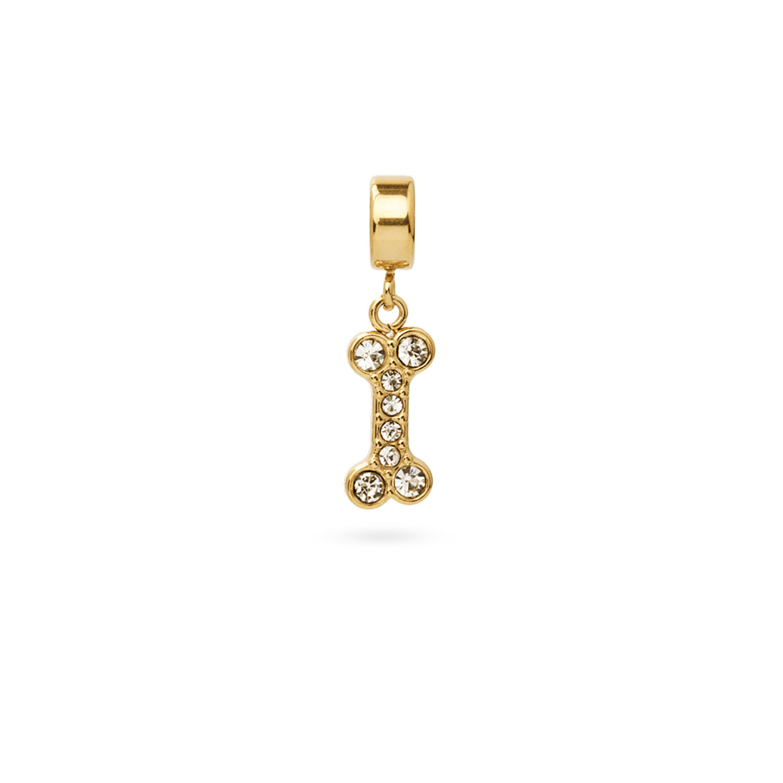 Charm hueso circonitas Dorado Anartxy