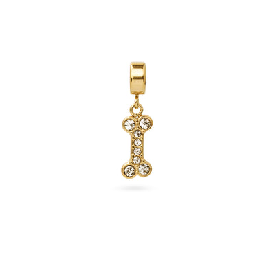 Charm hueso circonitas Dorado Anartxy