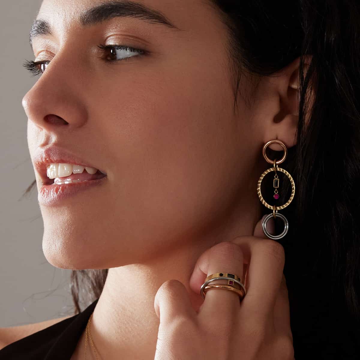 Pendientes Pumori Combinado metalizado Anartxy