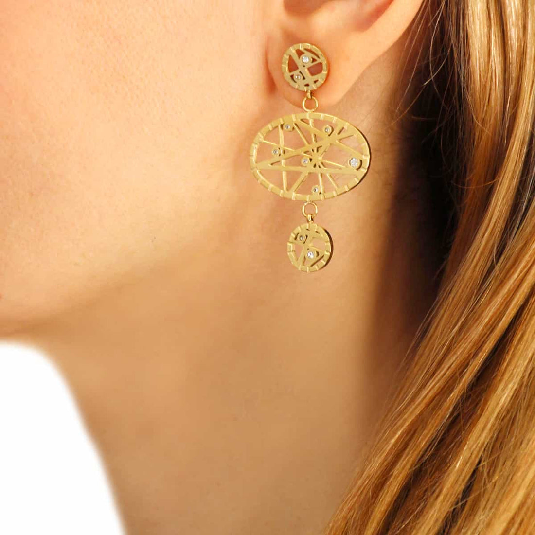 Pendientes Marte Dorado Anartxy