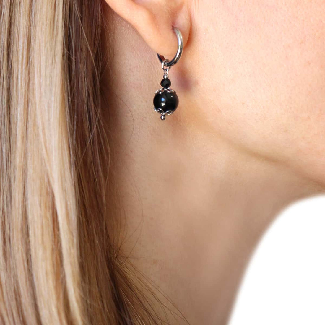 Mini aros Abeba Negro Anartxy