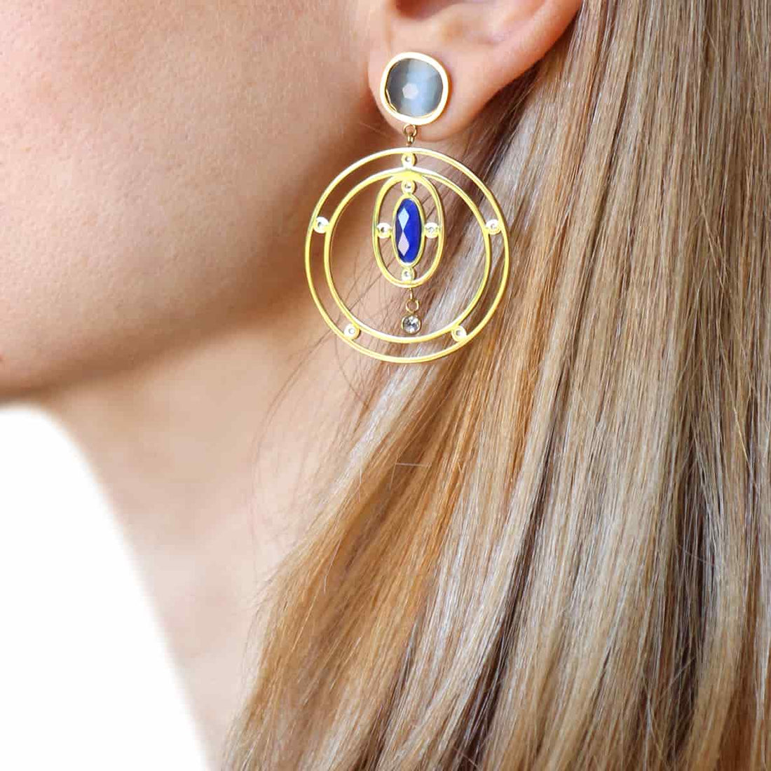 Pendientes Gazania Azul Anartxy