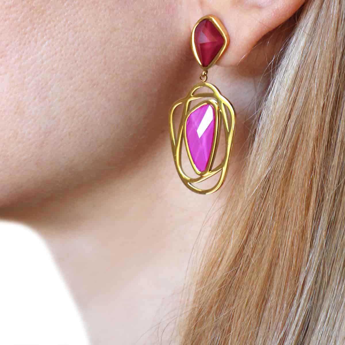 Pendientes Espatifilo Rosa Anartxy