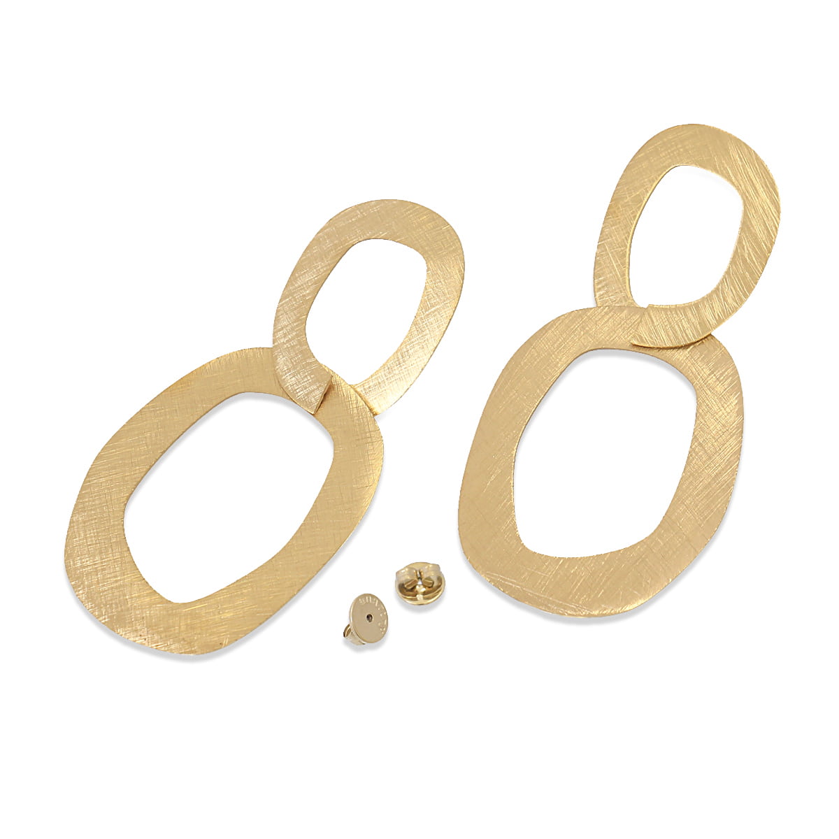 Pendientes Matt Gleamless Dorado Anartxy
