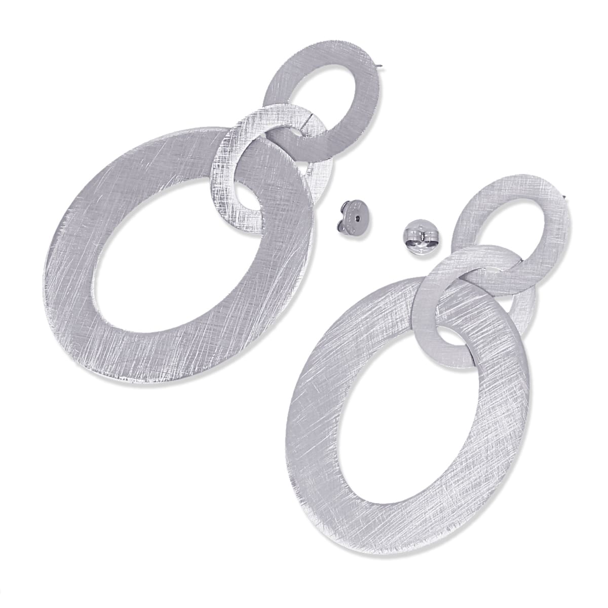 Pendientes Matt Sheen Plateado Anartxy