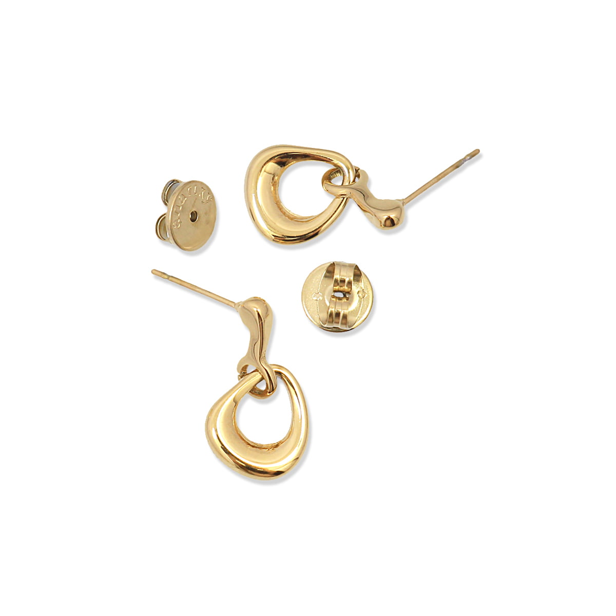 Pendientes Waves Wavecrest Dorado Anartxy