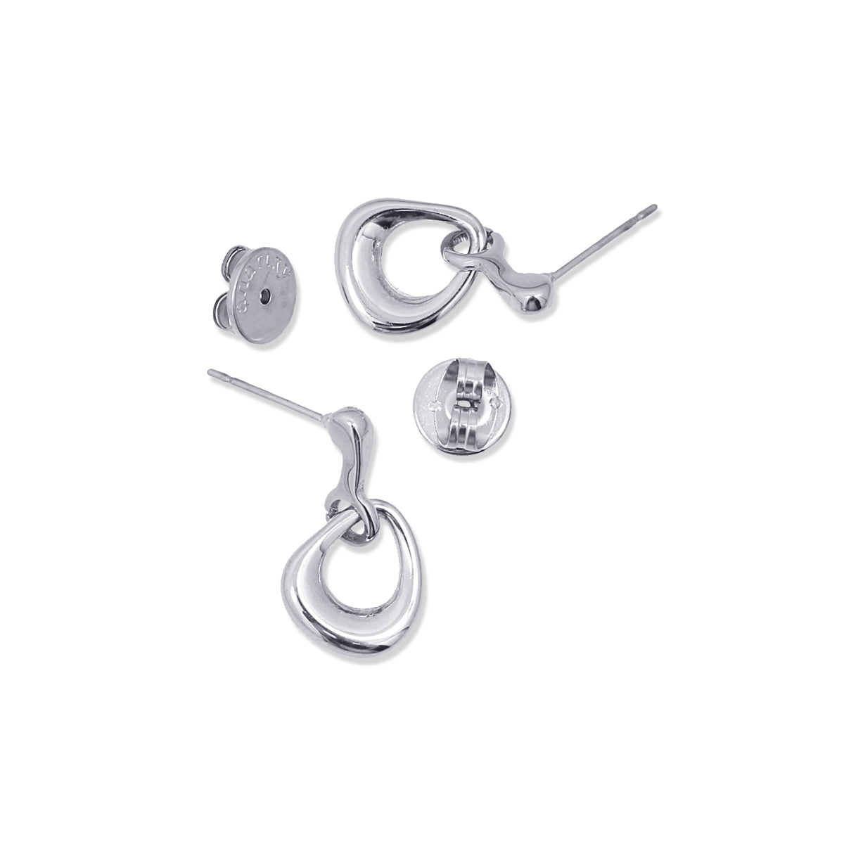 Pendientes Waves Wavecrest Plateado Anartxy