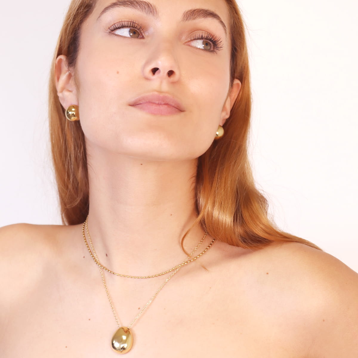 Pendientes Summer Essentials Dome Dorado Anartxy