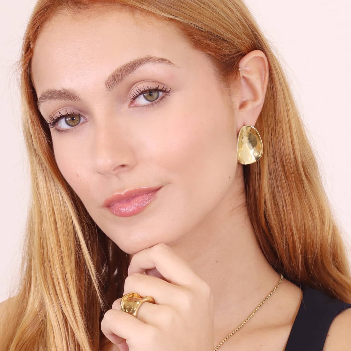 Pendientes Waves Seaglass Dorado Anartxy