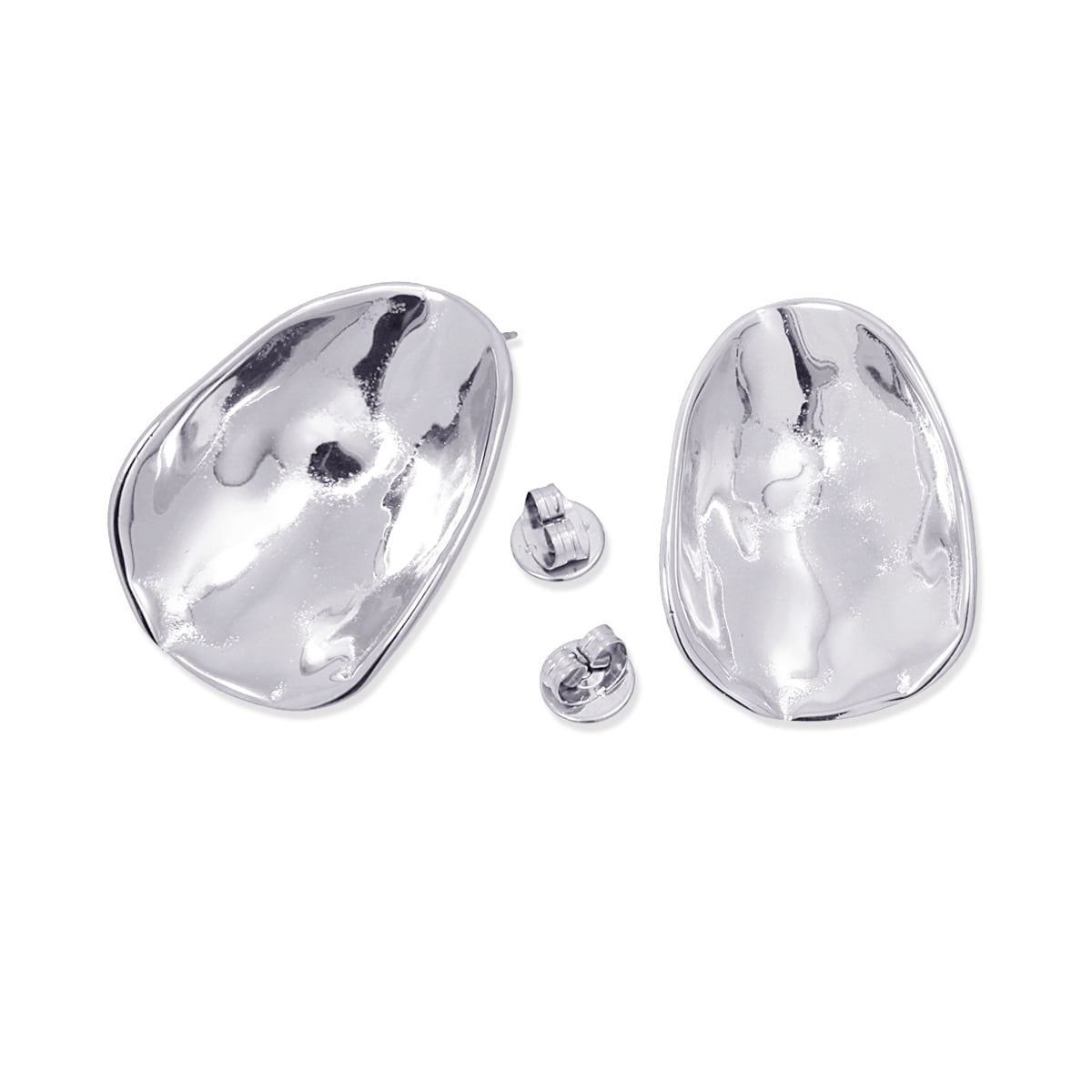 Pendientes Waves Seaglass Plateado Anartxy