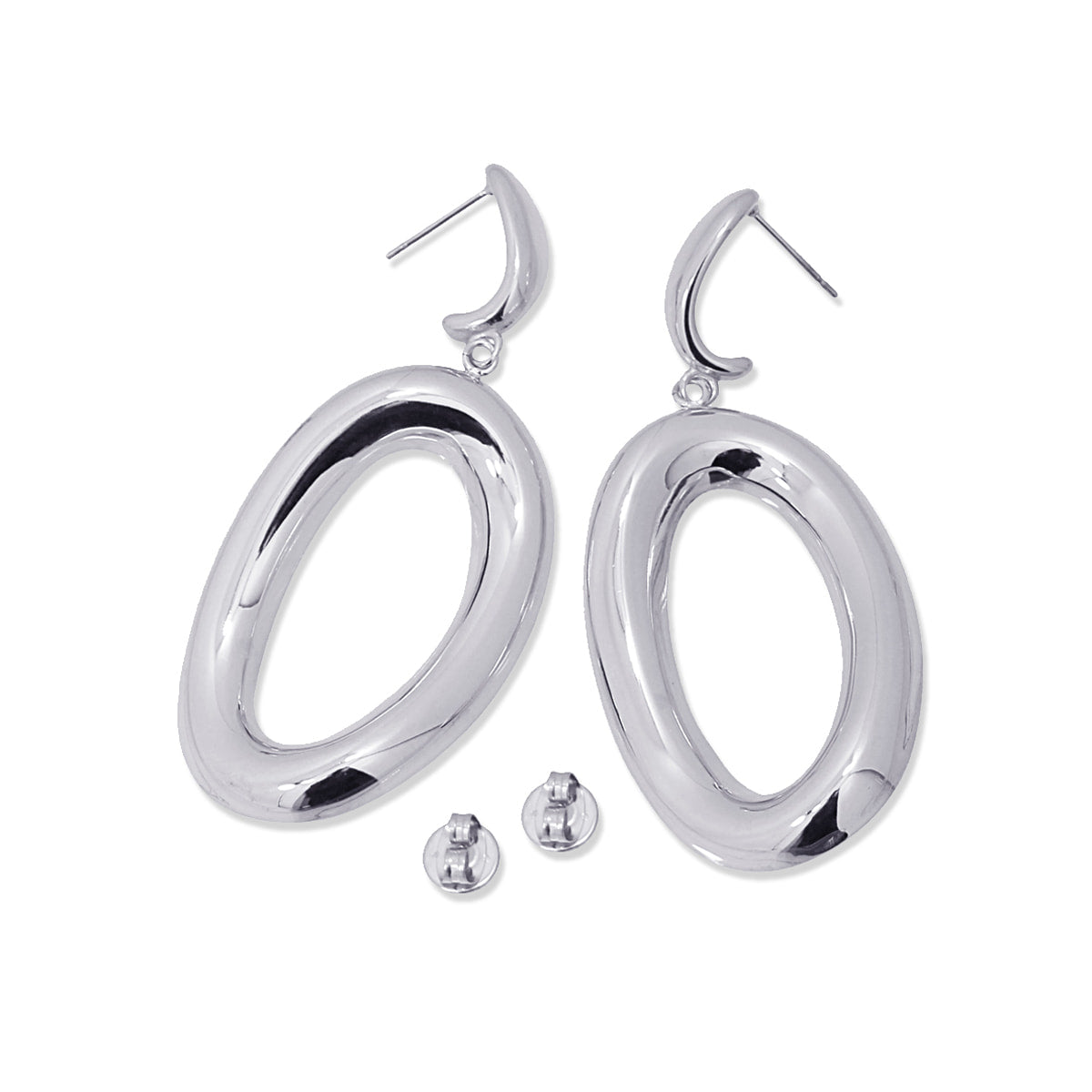 Pendientes Waves Current Plateado Anartxy