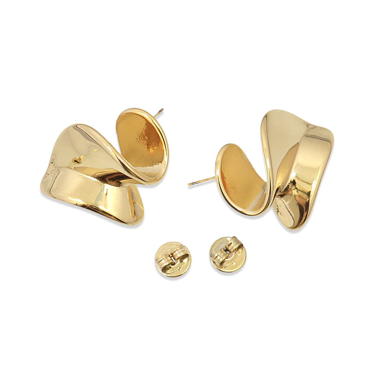 Pendientes Waves Path Dorado Anartxy