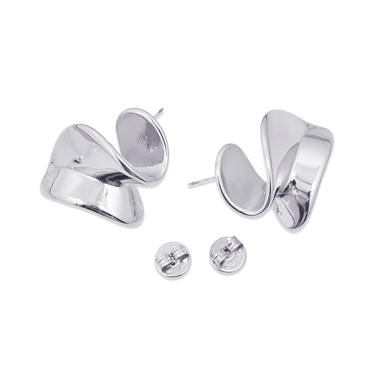 Pendientes Waves Path Plateado Anartxy