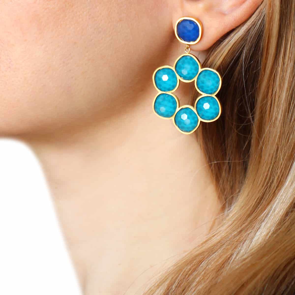 Pendientes Caleana Azul Anartxy