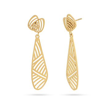 Pendientes largos Oasis Date Palms Dorado Anartxy