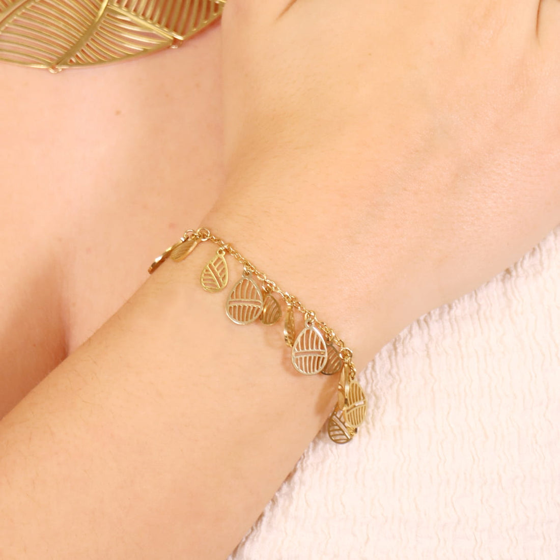 Pulsera Oasis Palms Dorado Anartxy