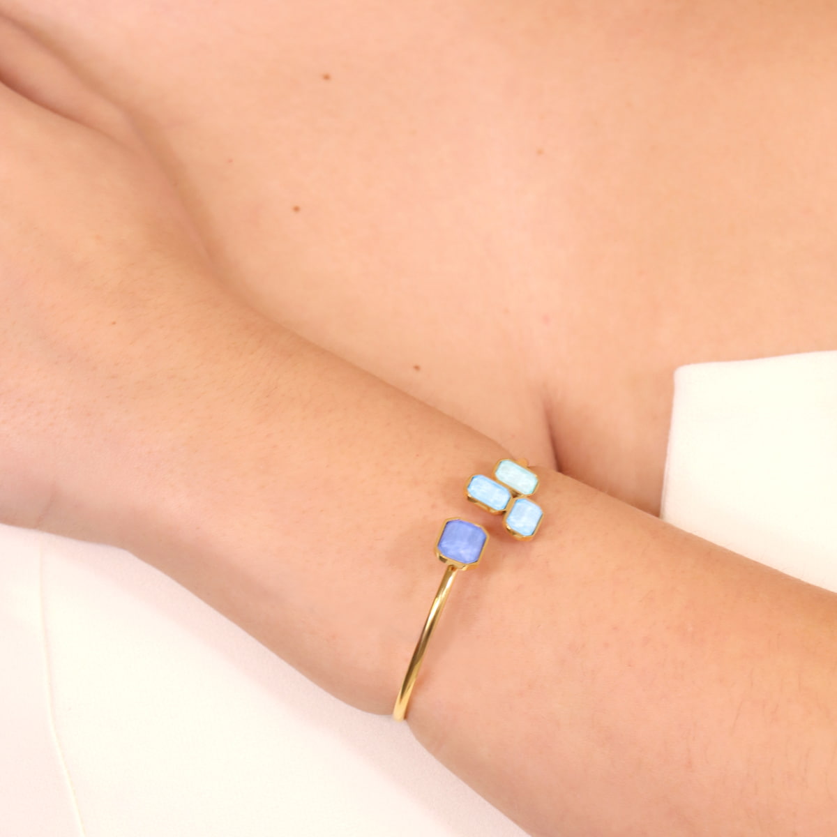 Pulsera Pixels Prisma Azul Anartxy