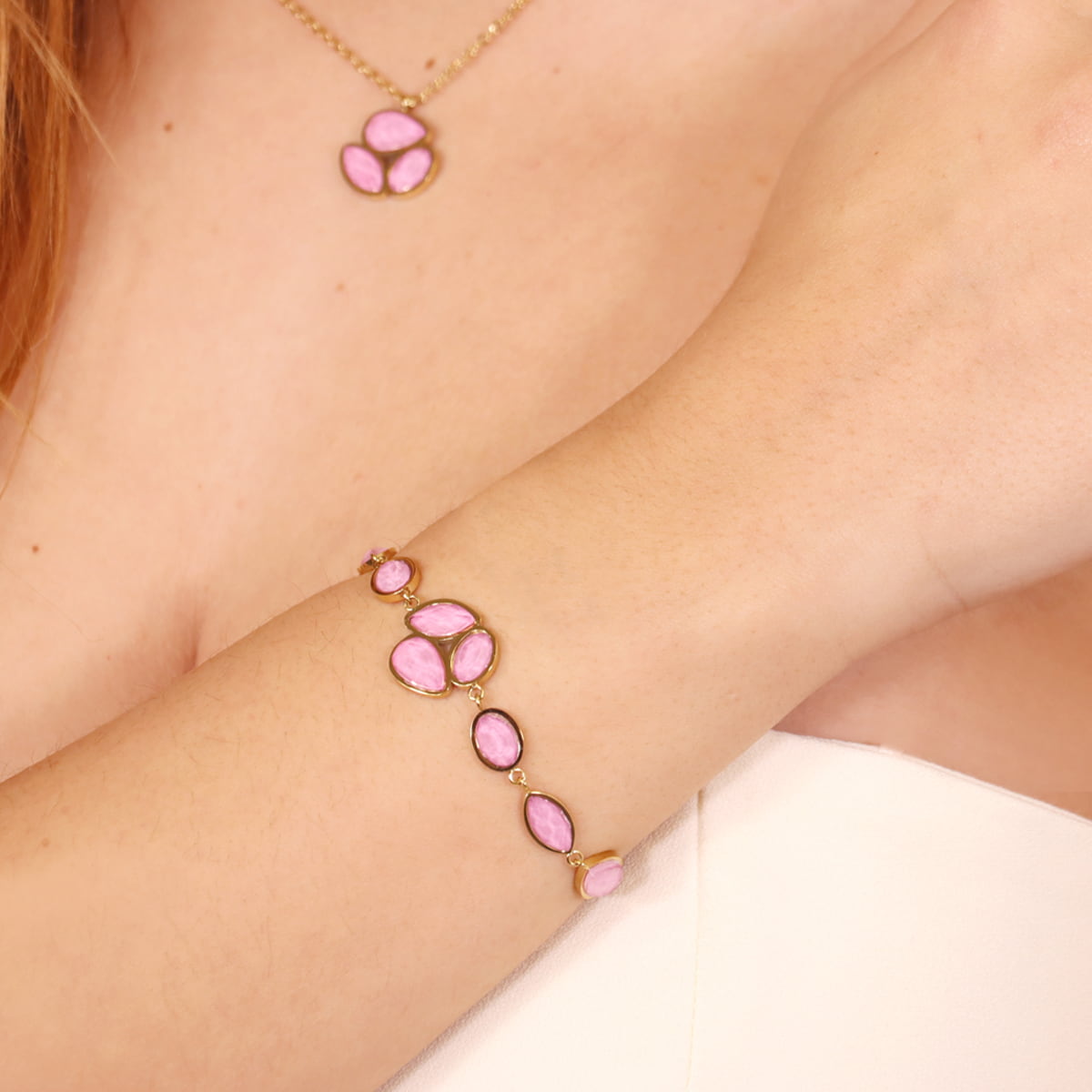 Pulsera Drops Dew Rosa Anartxy