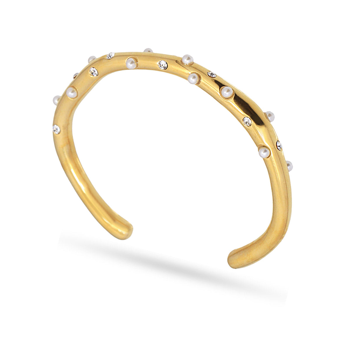 Pulsera Waves Pearl Spots Dorado Anartxy