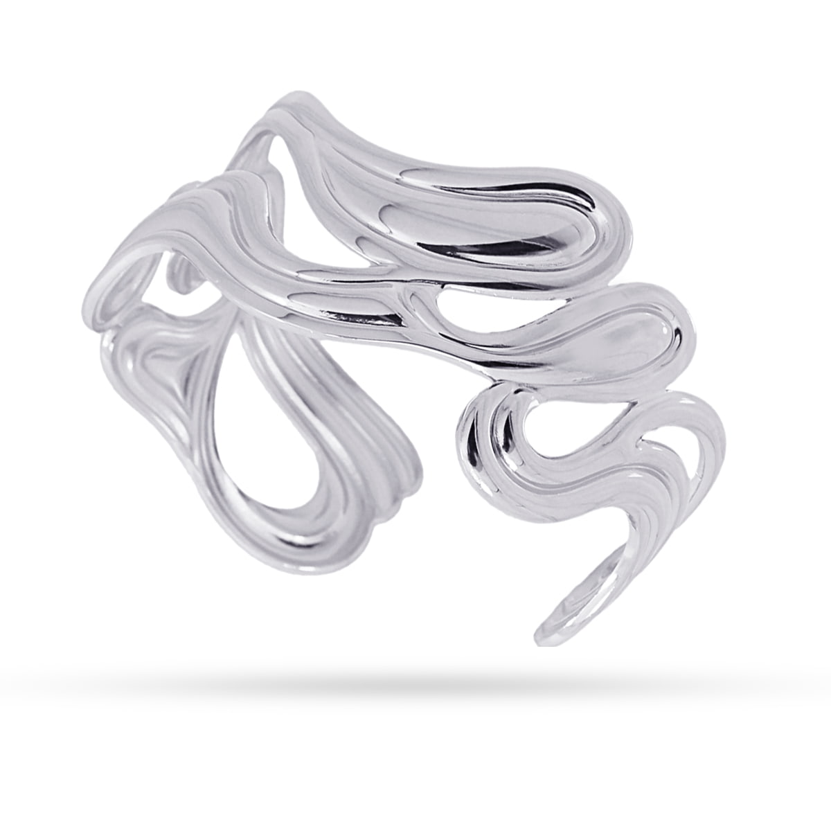 Pulsera Waves Multi Foam Plateado Anartxy