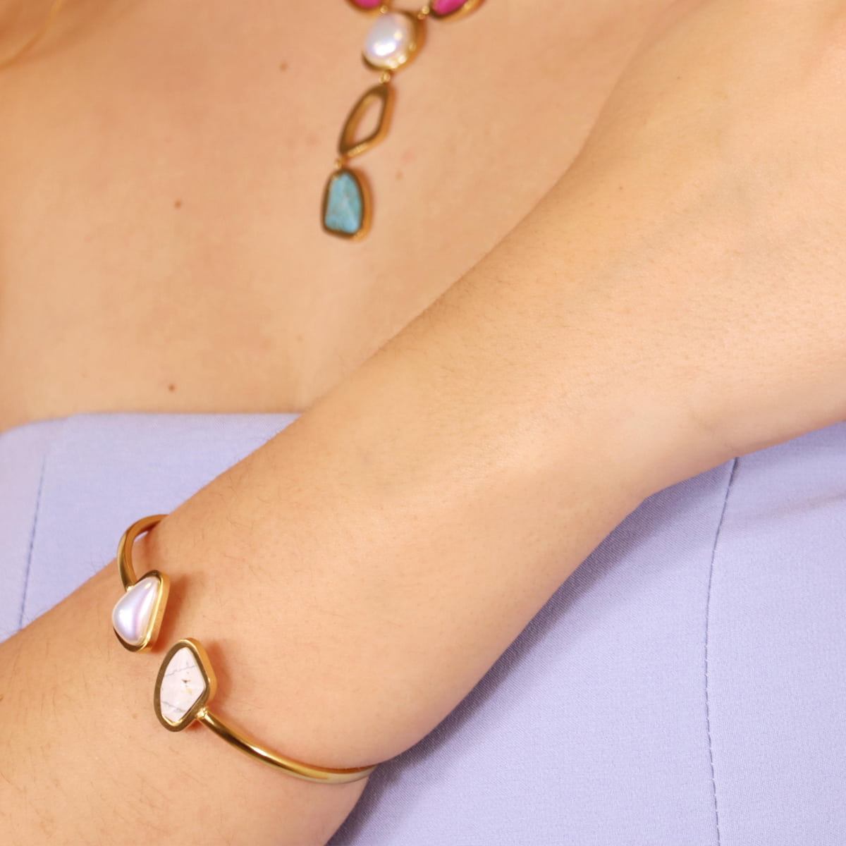 Pulsera Aqua Algae Blanco Anartxy