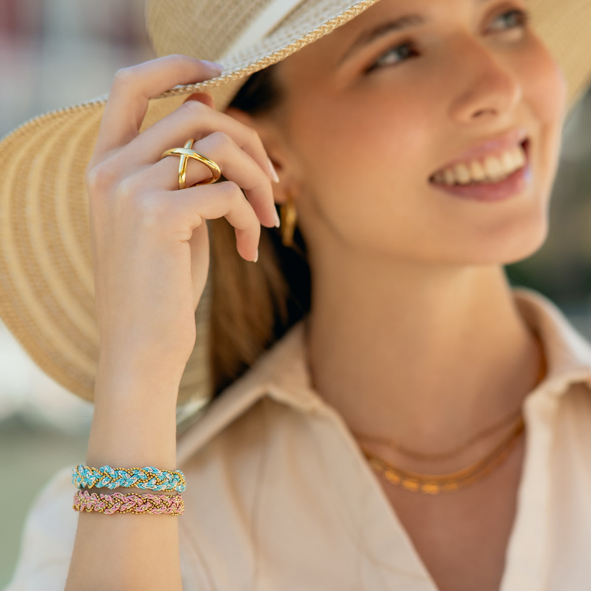 Pulsera Woven Serene Rosa Anartxy