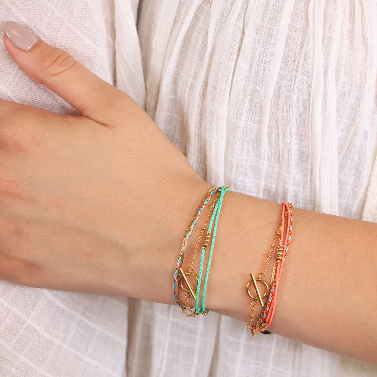 Pulsera Woven Sailor Rosa Anartxy