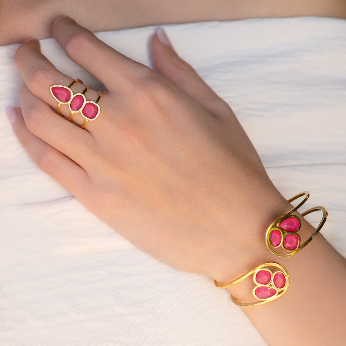 Pulsera Drops Drizzle Rosa Anartxy