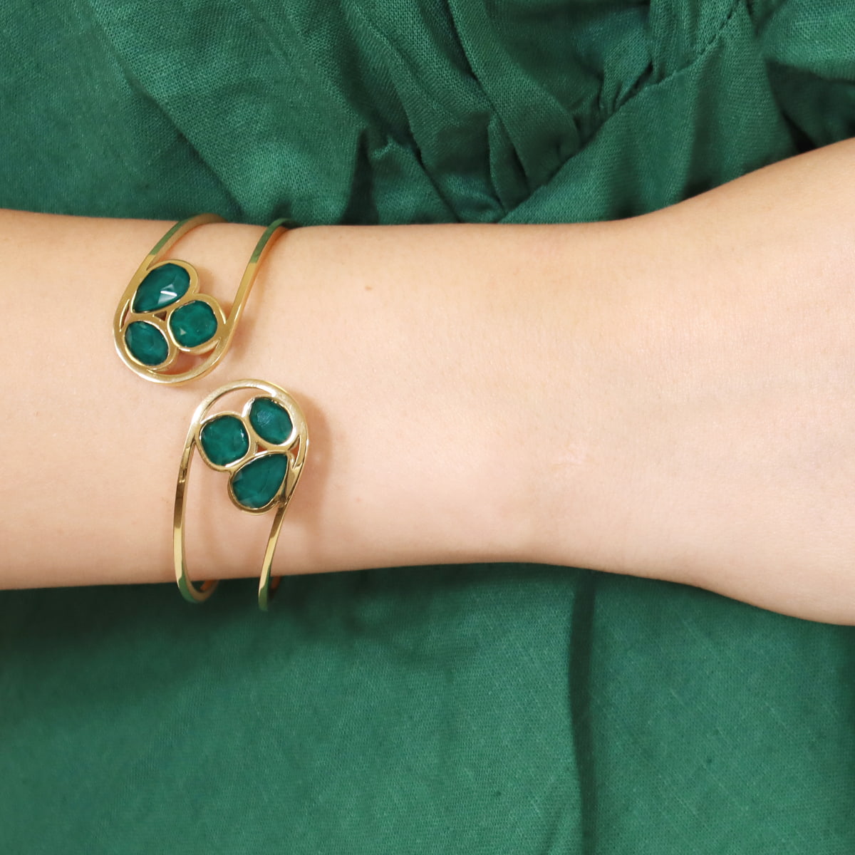 Pulsera Drops Drizzle Verde Anartxy