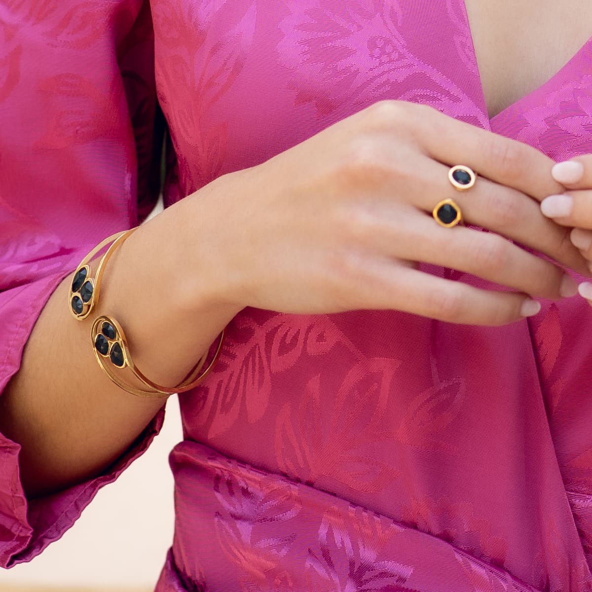 Pulsera Drops Drizzle Negro Anartxy