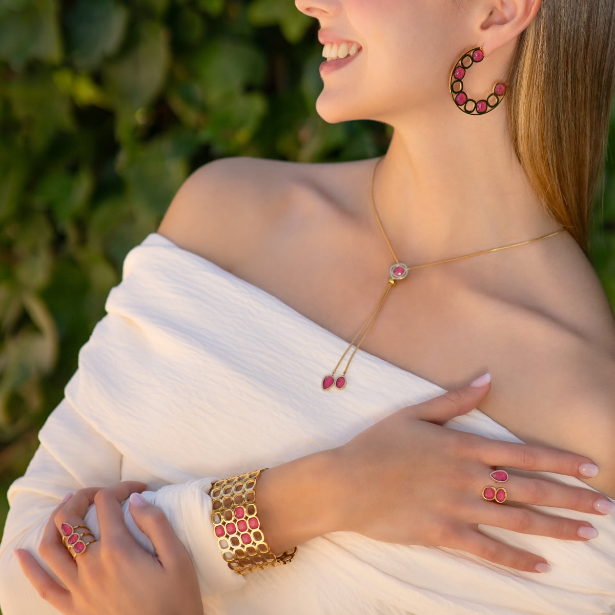 Pulsera Drops Indra Rosa Anartxy