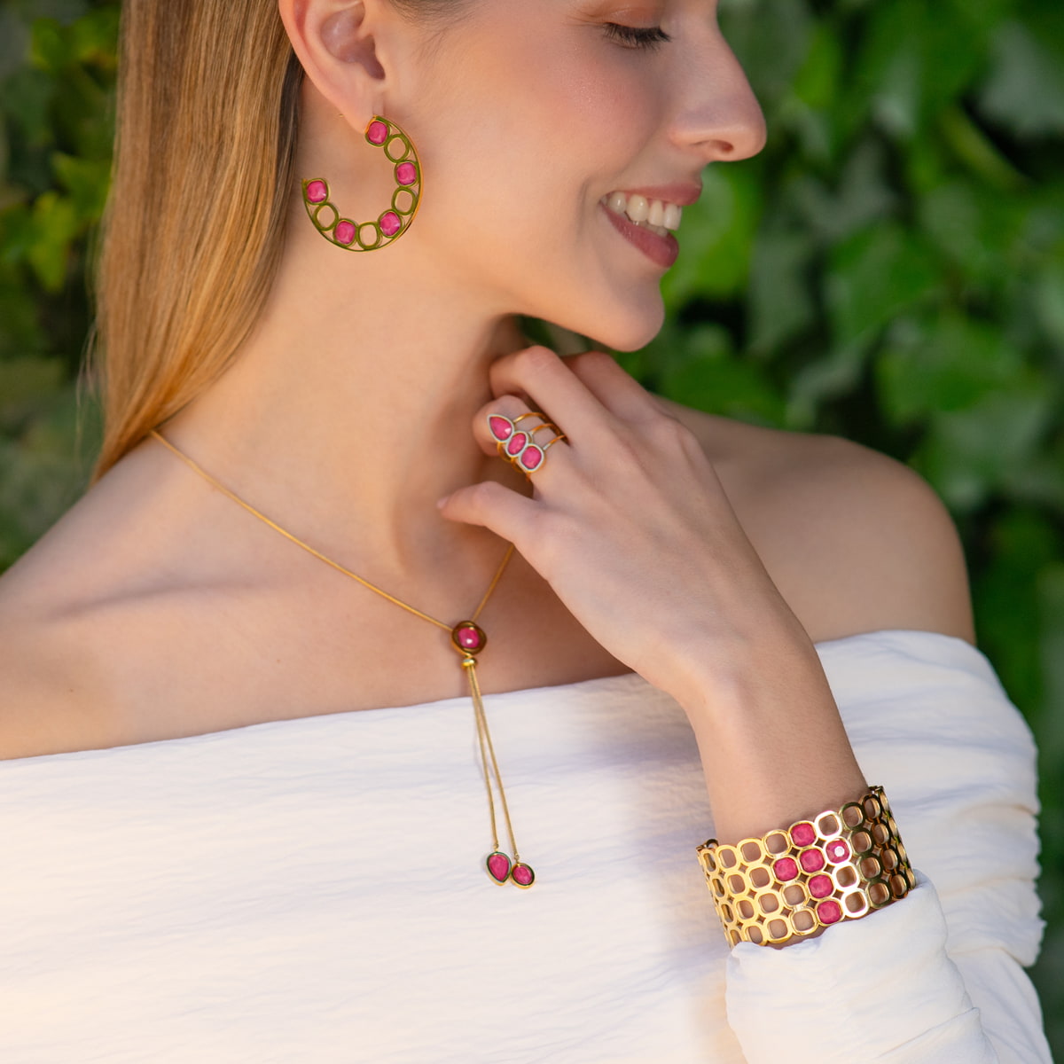 Pulsera Drops Indra Rosa Anartxy