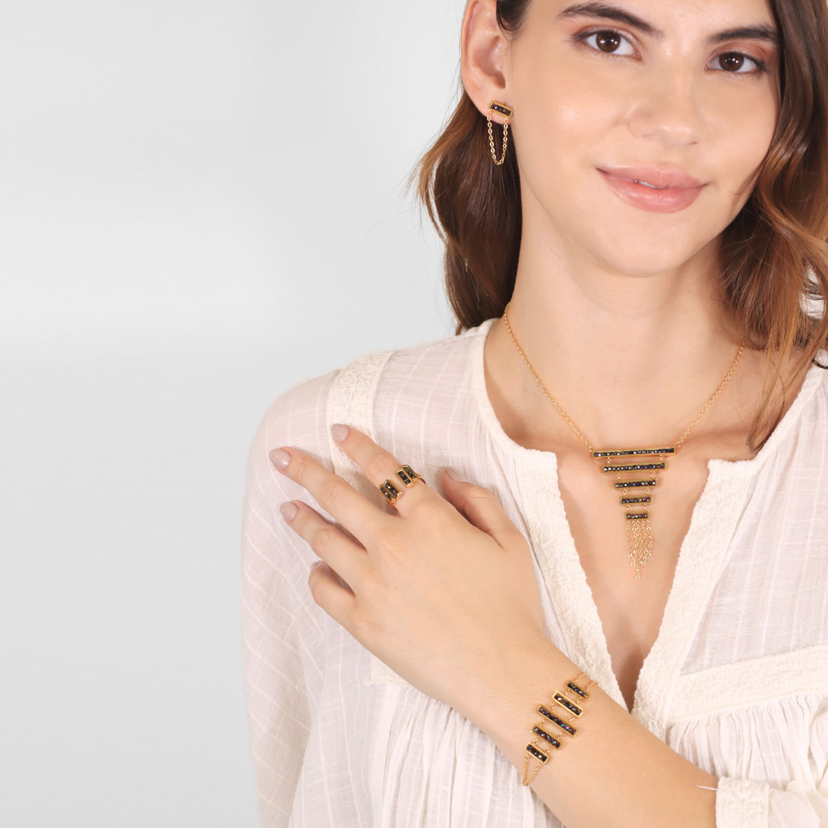Pulsera Levity Glimmer Negro Anartxy