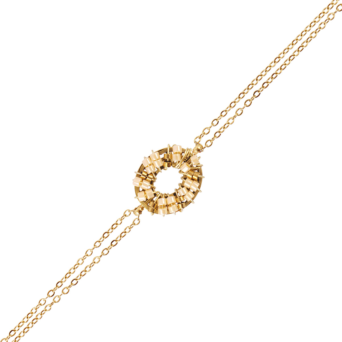Pulsera Spirit Wheel Beige Anartxy