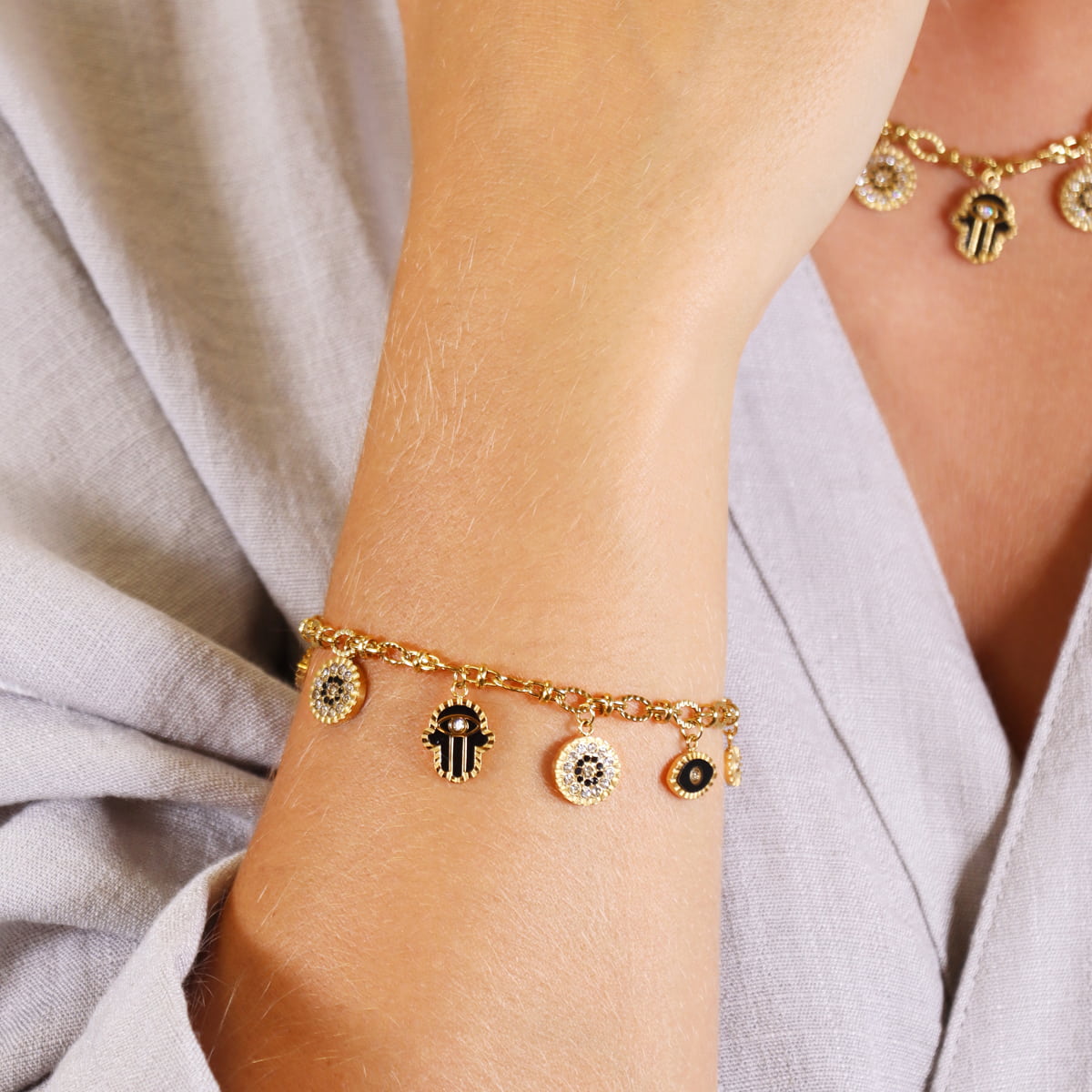 Pulsera Mystic Radiosa Negro Anartxy