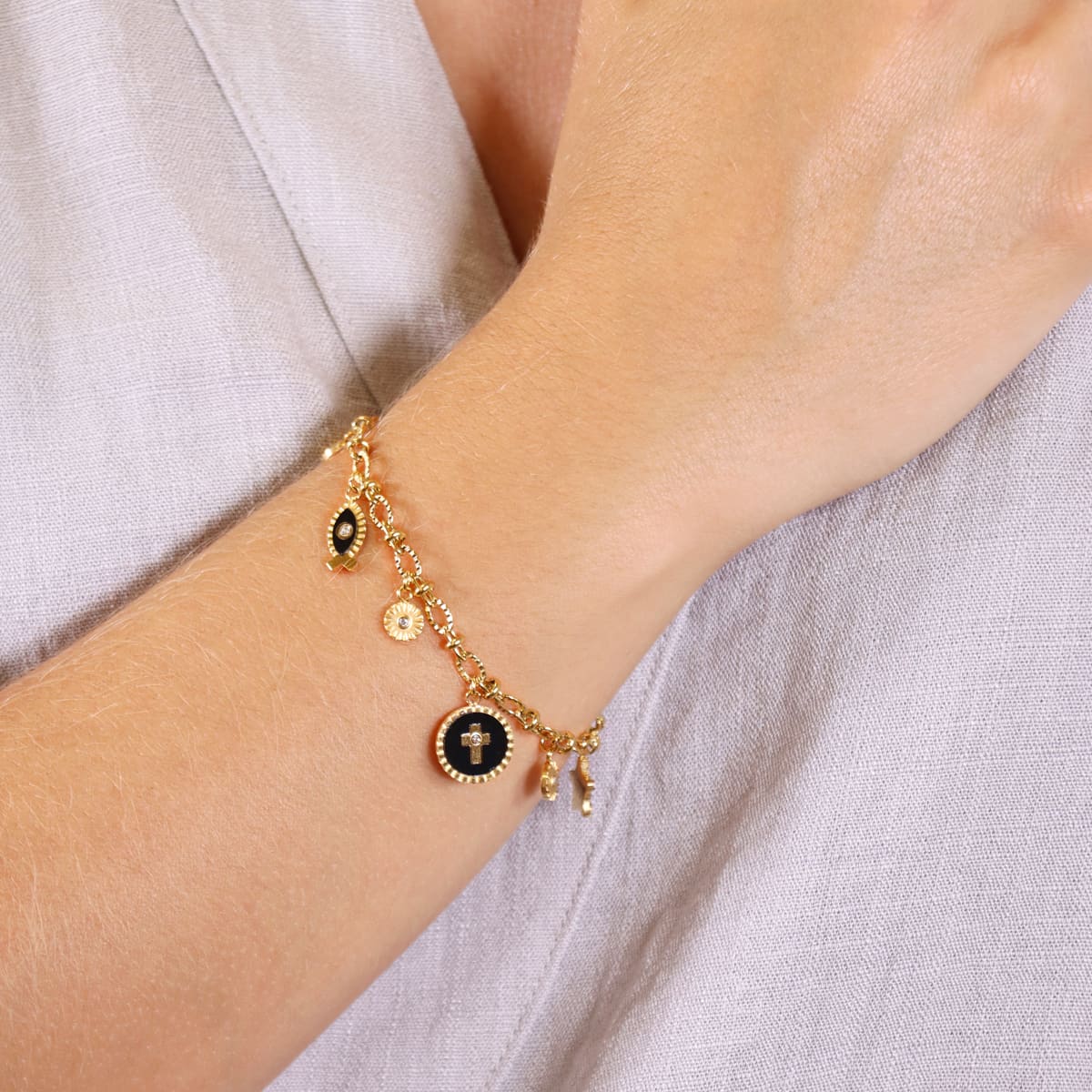 Pulsera Mystic Sacra Negro Anartxy