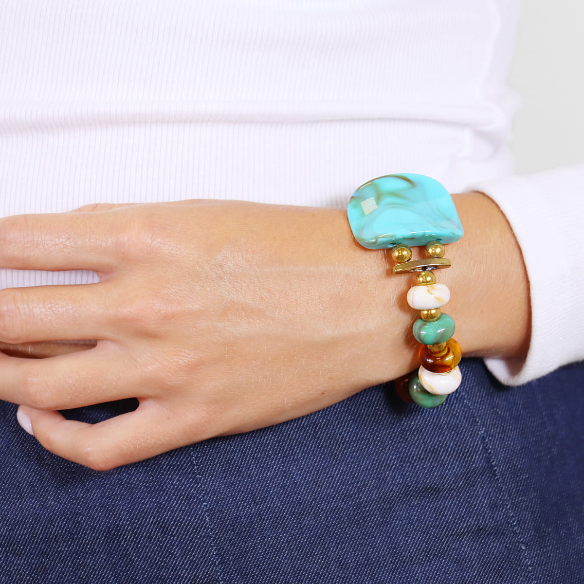 Pulsera Marbles Juna Turquesa Anartxy