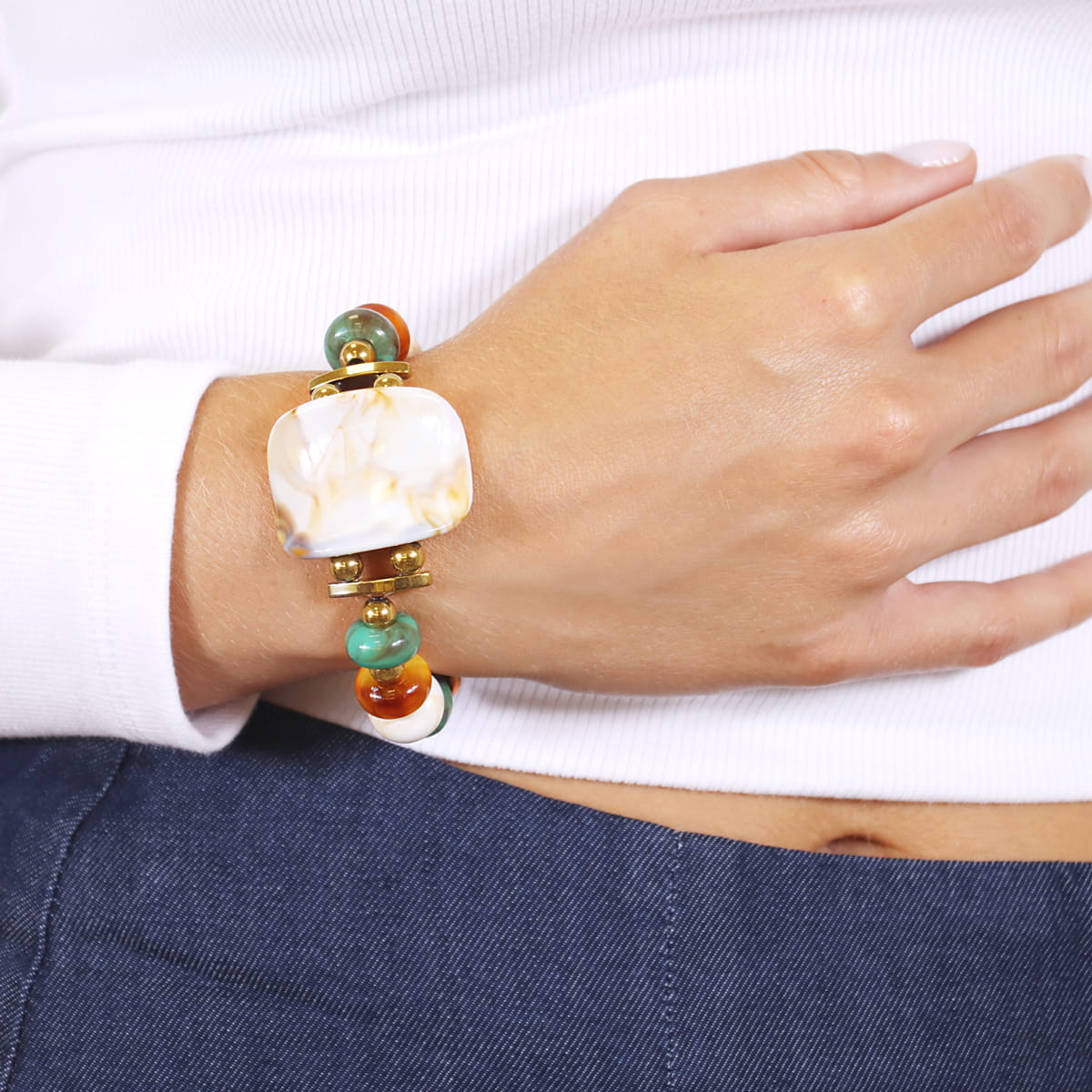 Pulsera Marbles Juna Beige Anartxy