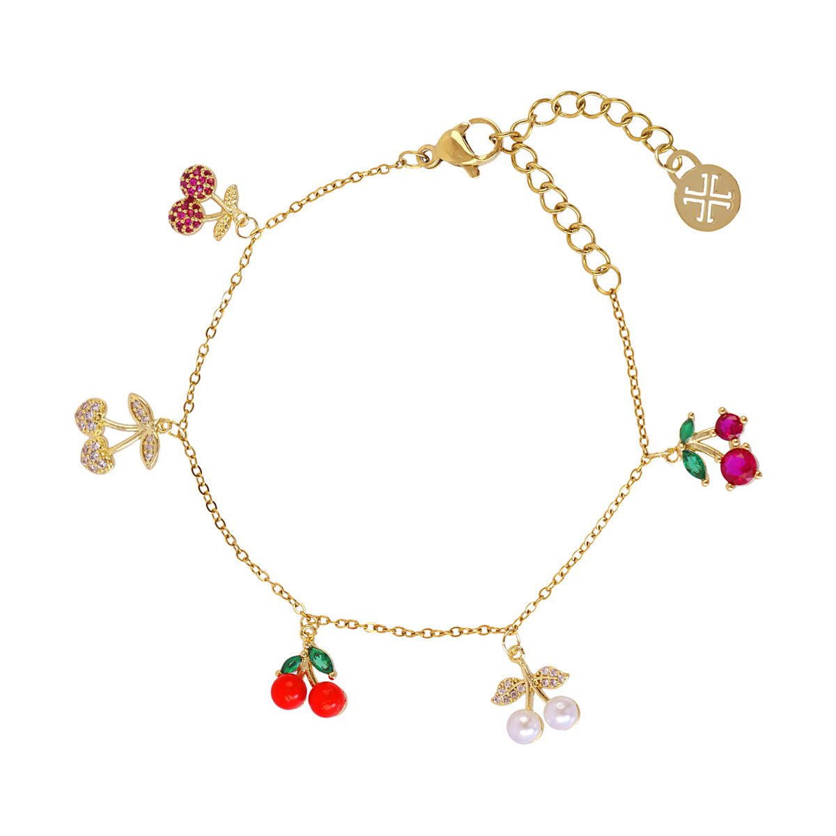 Pulsera Shine Berry Dorado Anartxy