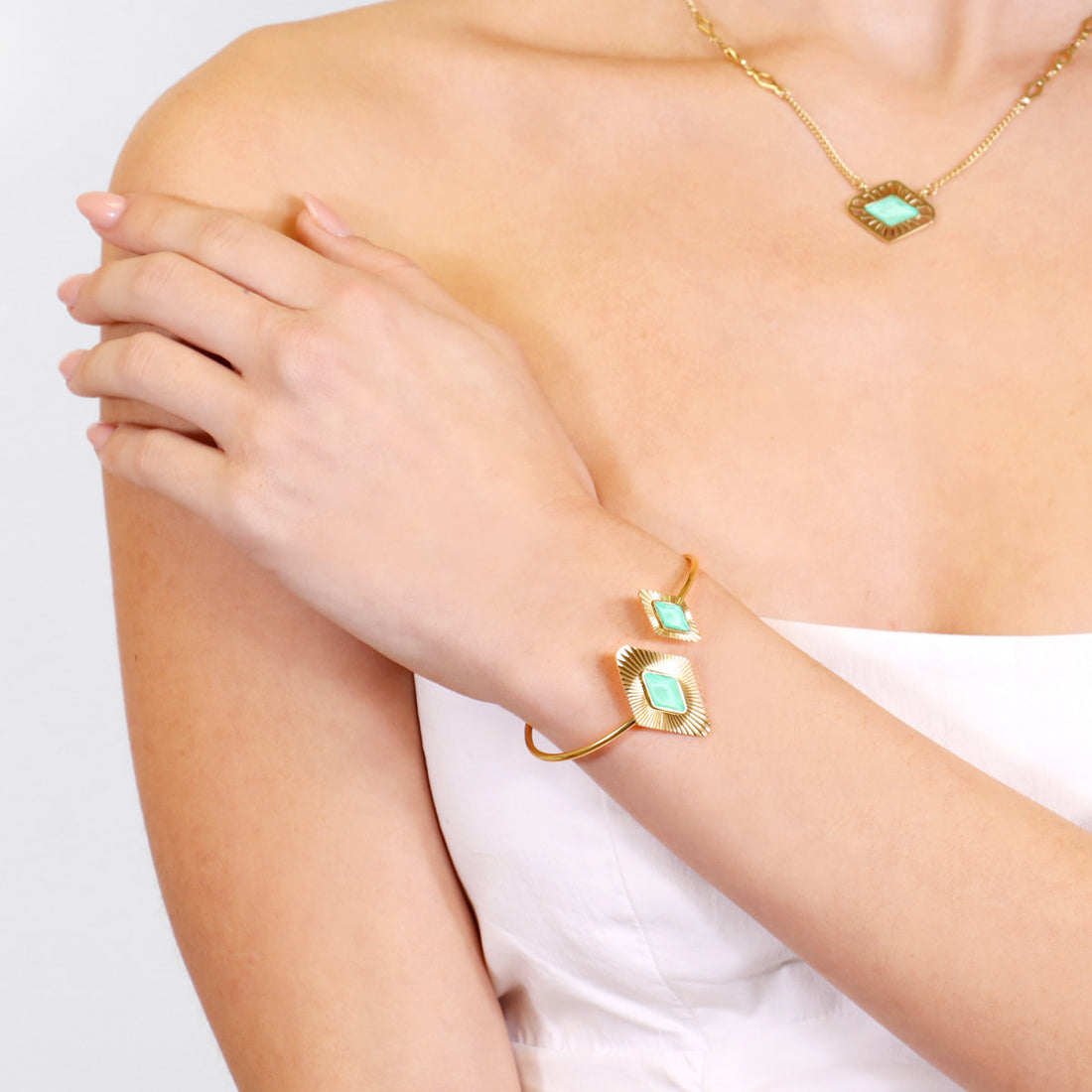 Pulsera Prisma Angled Verde Anartxy