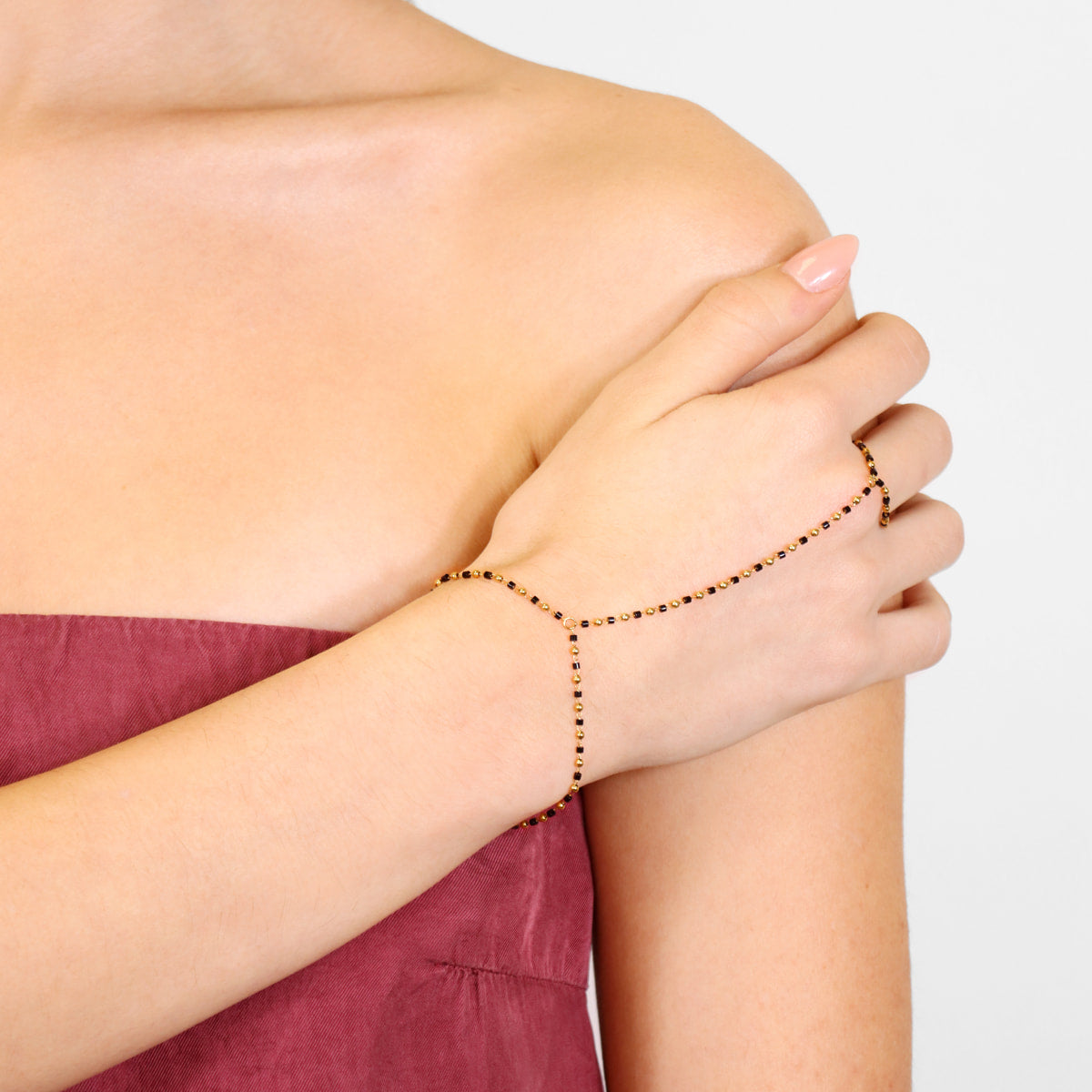 Pulsera Rainfall Sapphire Negro Anartxy