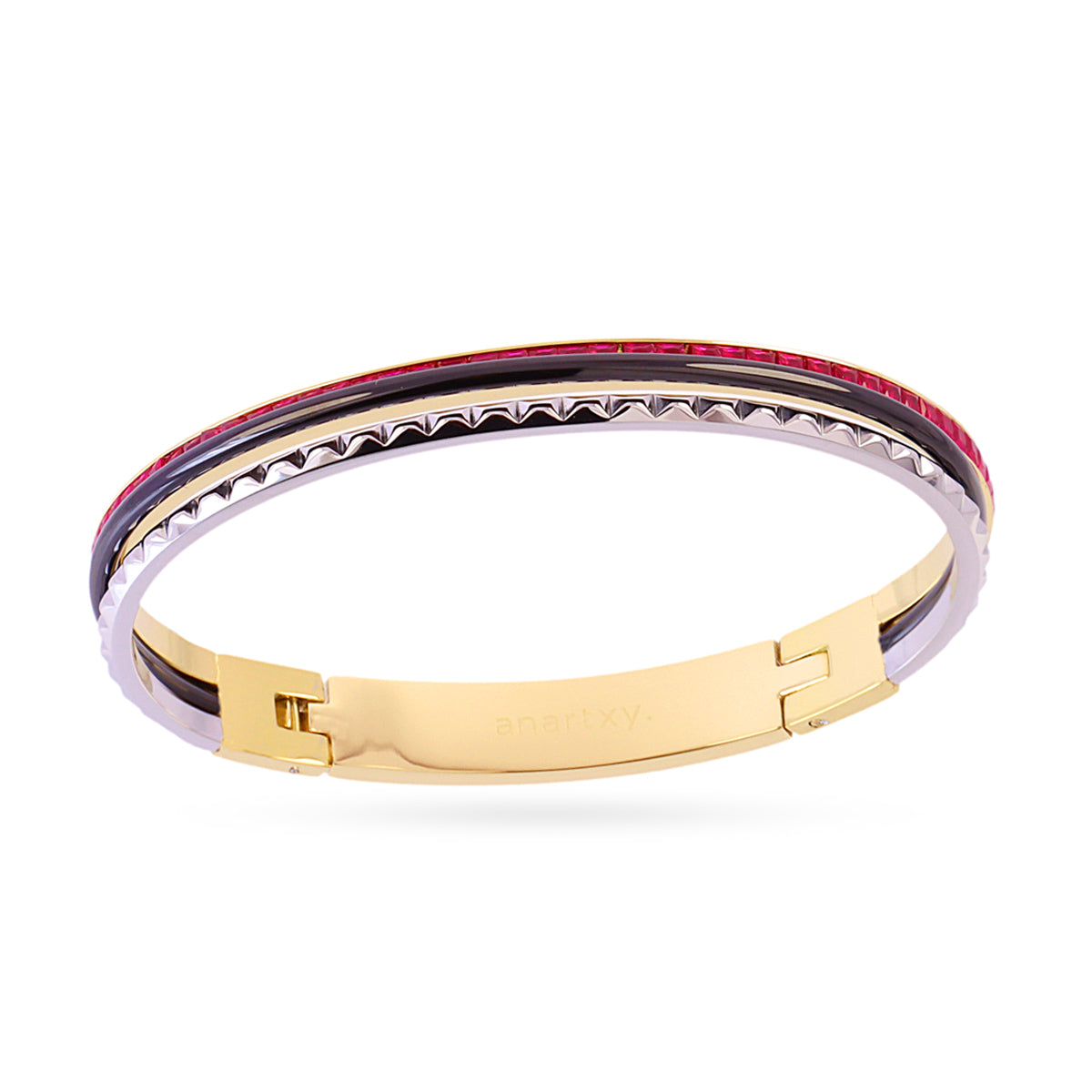 Brazalete Vandal multiaro fino multicolor Fucsia Anartxy