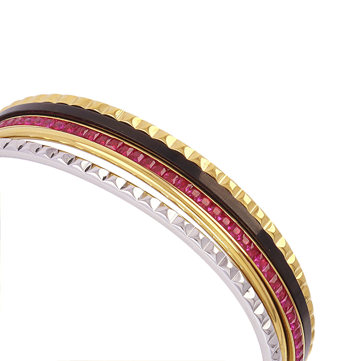 Brazalete Vandal multiaro grueso multicolor Fucsia Anartxy