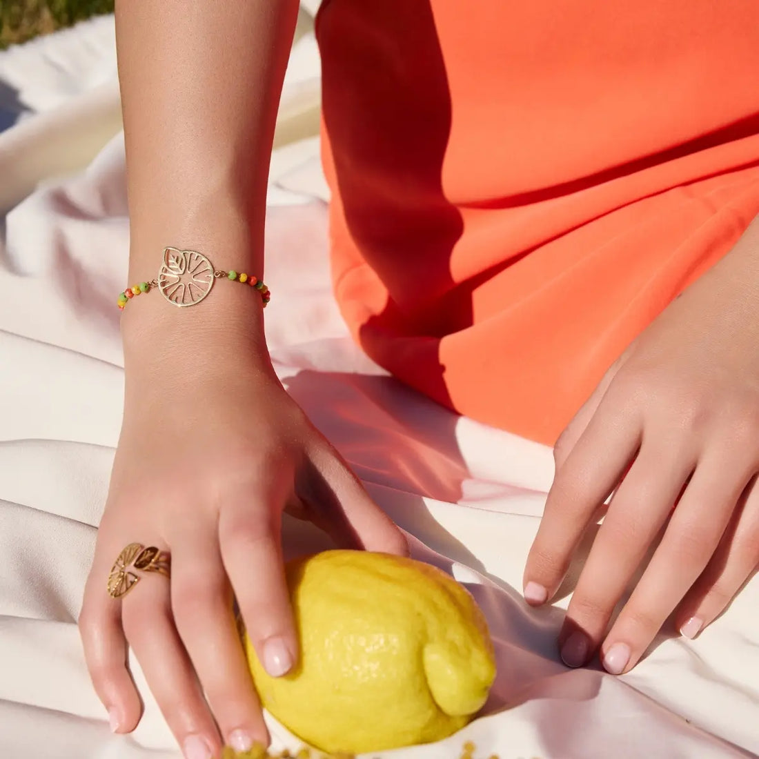 Pulsera Citrus Sharp Dorado Anartxy