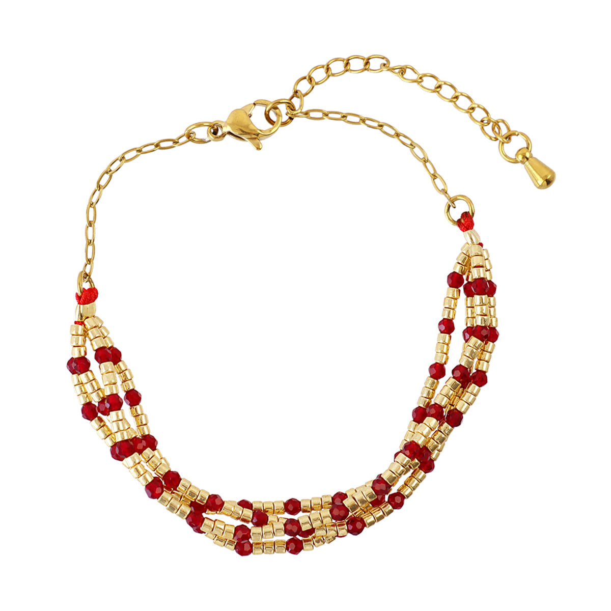 Pulsera Spirit multihilo multicolor Rojo Anartxy