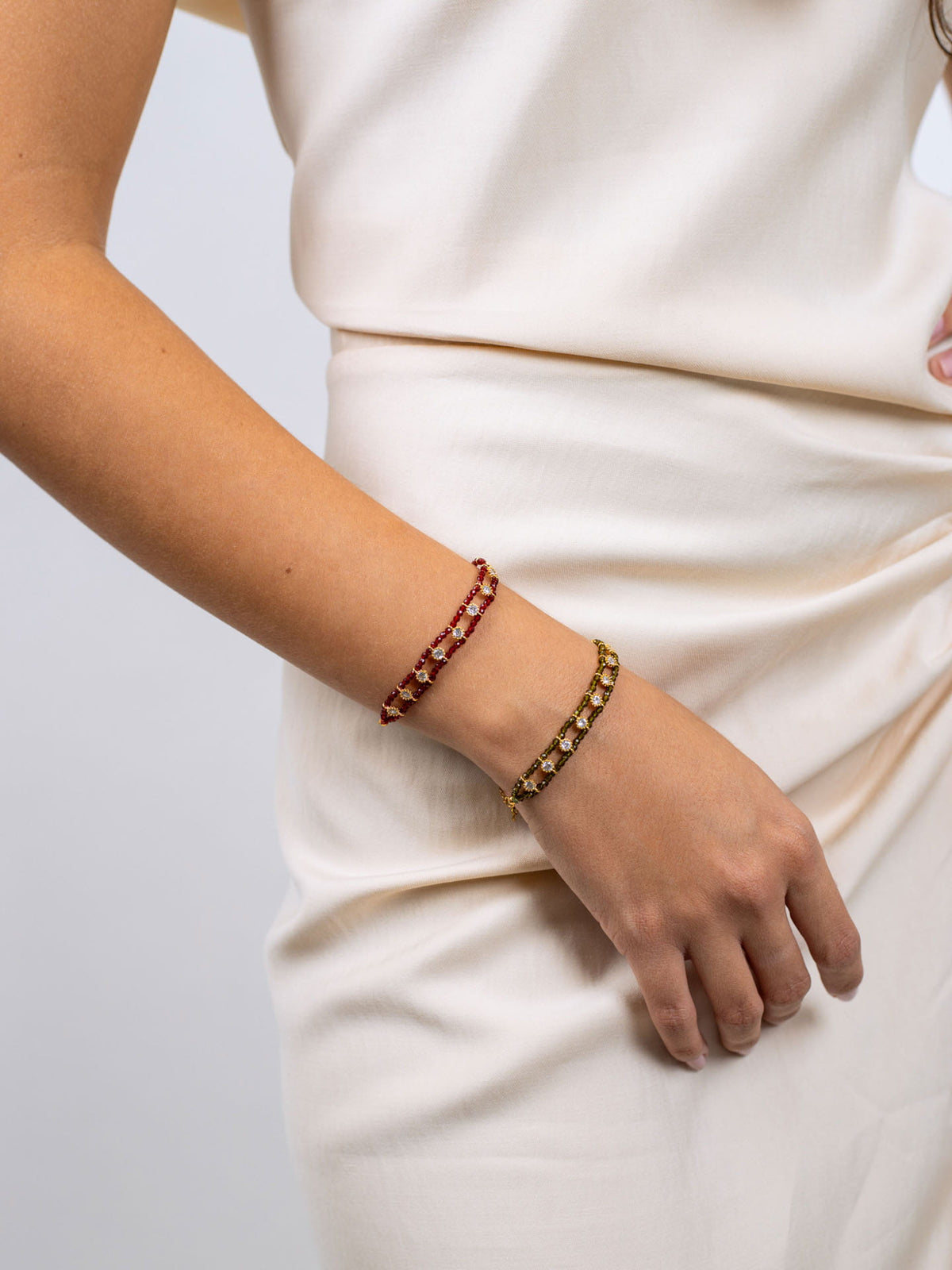 Pulsera Spirit doble hilo multicolor Rojo Anartxy