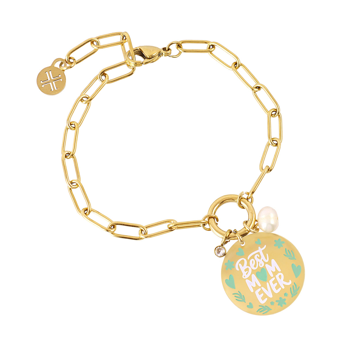 Pulsera Madre Eternal A - Best Mom Ever Dorado Anartxy