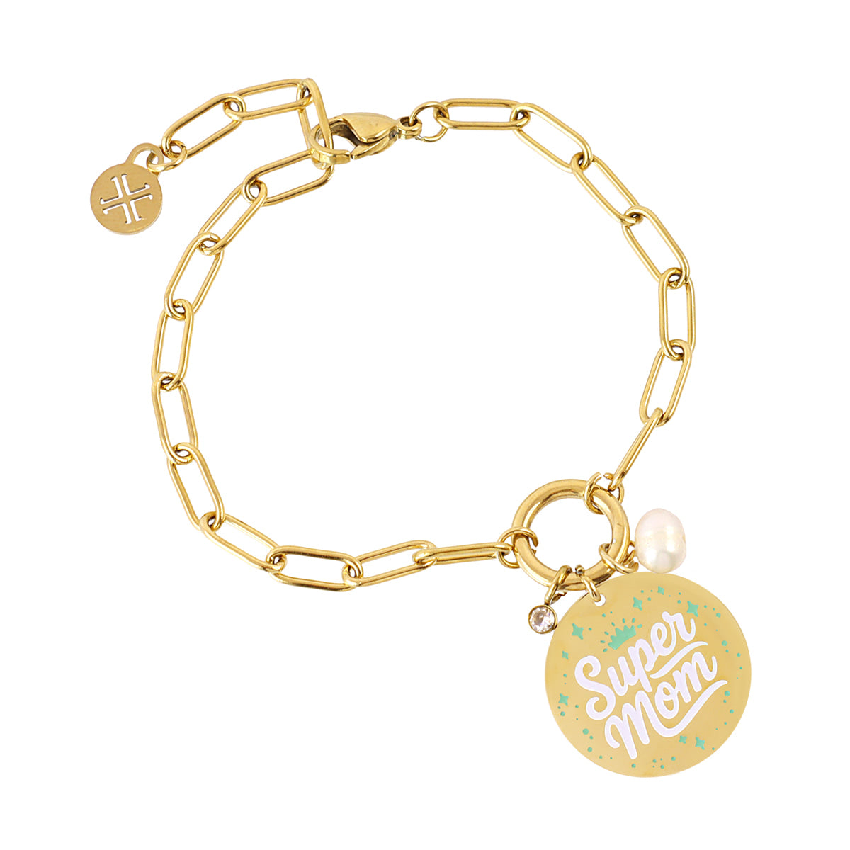 Pulsera Madre Eternal B - Super Mom Dorado Anartxy