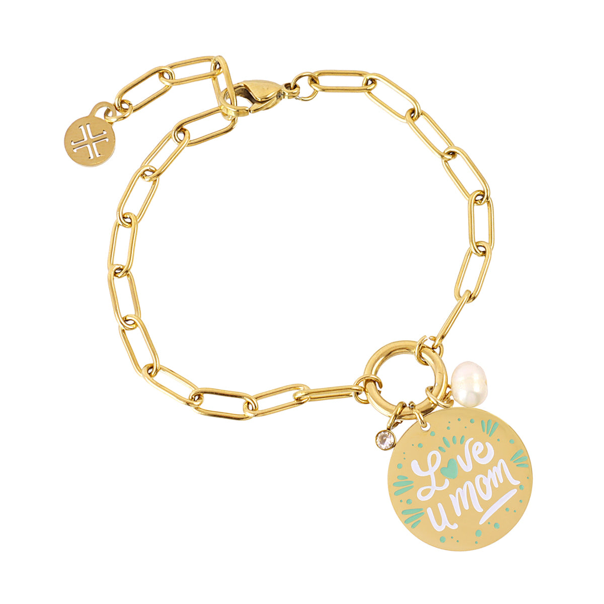 Pulsera Madre Eternal C - Love U Mom Dorado Anartxy